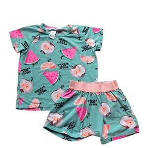 Bonds Kids Pajama Set - Teal and Pink
